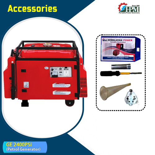 2.1 KVA Portable Petrol Generator, Model Silent GE-2400PSi, Recoil & Self Start